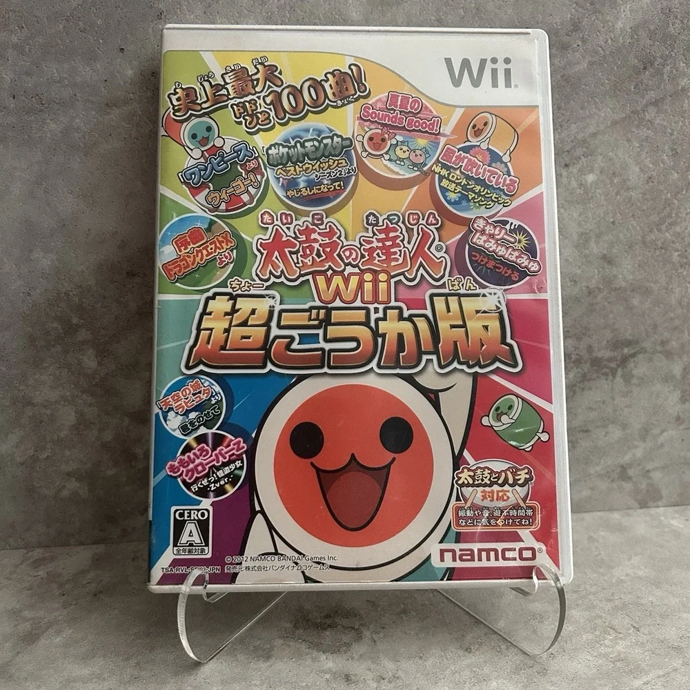 Taiko no Tatsujin Wii Chogouka-ban (Japan) Nintendo Wii CIB Scratched‎ But Works